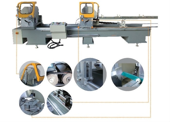 중국 CNC 자동 UPVC 창 기계 두 배 머리는 보았습니다 기계 135x300mm 가늠자를 차단했습니다 협력 업체